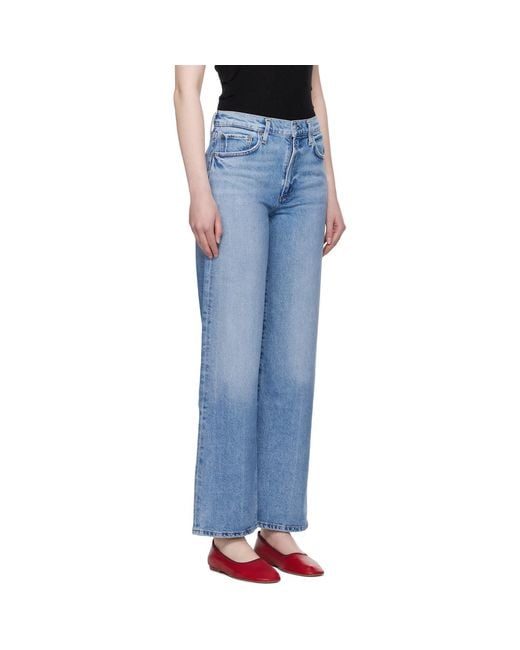 Agolde Blue Harper Straight Jeans