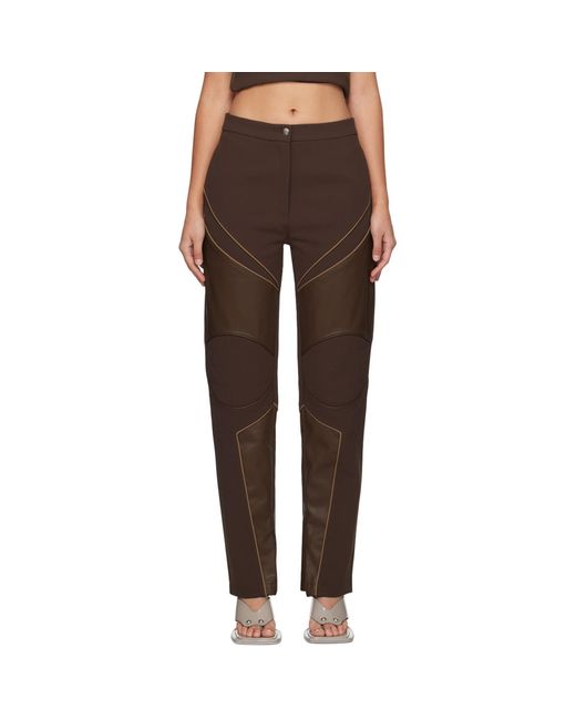 Paris Georgia Black Motorbike Faux-Leather Trousers