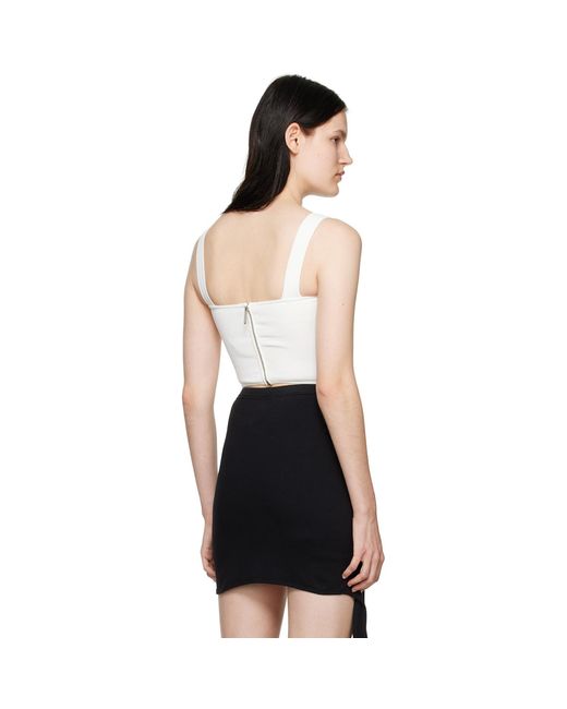 Dion Lee Black White Pointelle Corset Tank Top