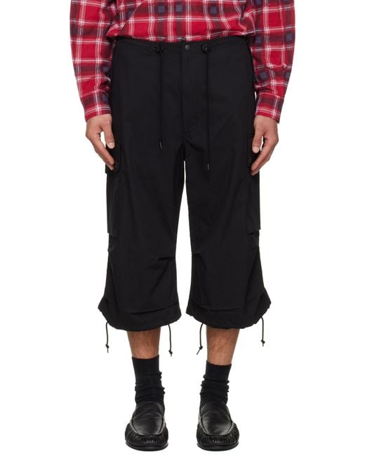 Needles Black Field Cargo Shorts for men
