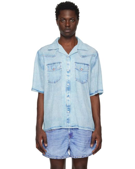 DIESEL Blue S-mac-dnm Shirt for men