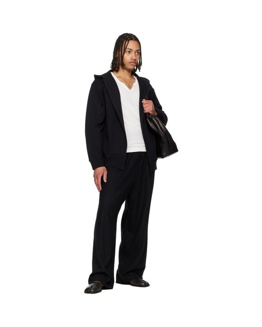 Yohji Yamamoto White Off- Single Jersey V Neck Tank Top for men