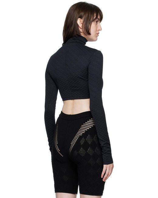 Mini col roulé noir à monogrammes Ambush en coloris Black