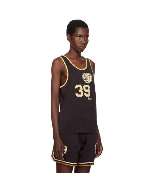 Bode Black Bobcat Singlet Tank Top