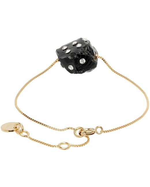 Marni Gold & Black Pietra Dura Bracelet for men