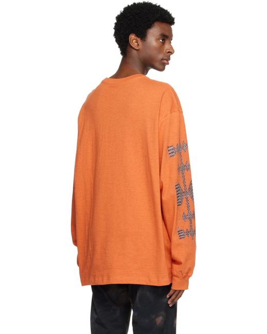 Song For The Mute Orange 'orbit Rust' Sweatshirt for men