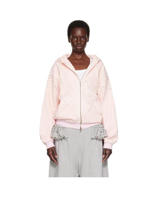 STEFAN COOKE Pink Chevron Hooded Jacket
