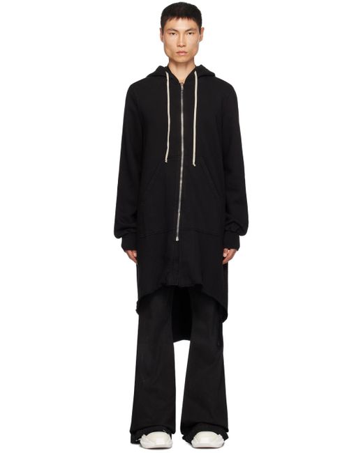 メンズ Rick Owens ブラック フィッシュテール フーディ Black