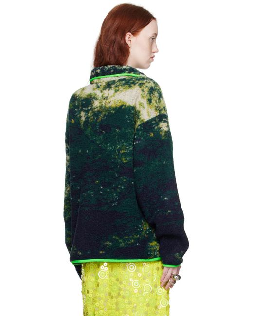 Conner Ives Green Zip Sweater