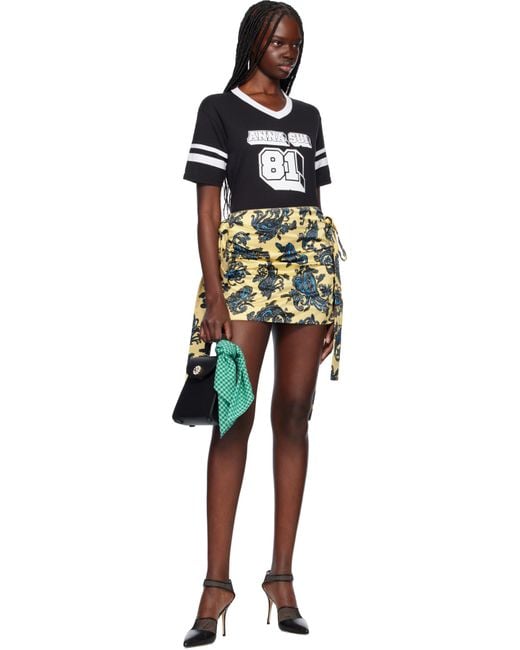 Anna Sui ブラック ロゴ Tシャツ Black