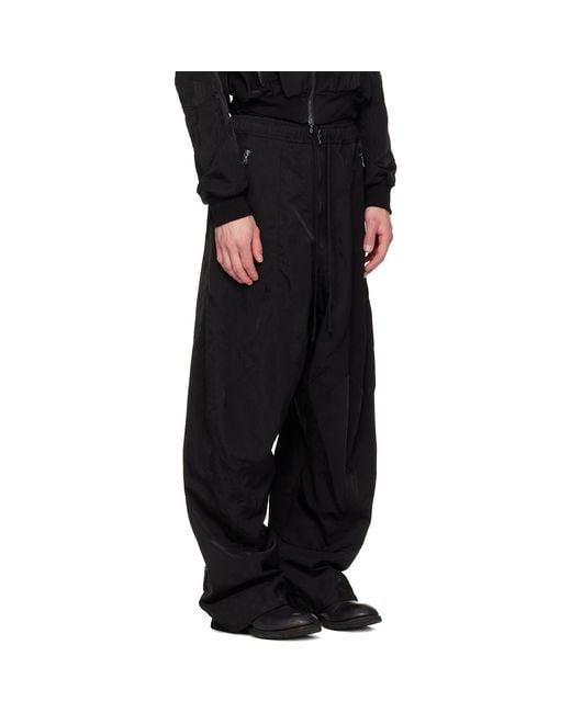 Julius Black Tourer Wide Trousers for men