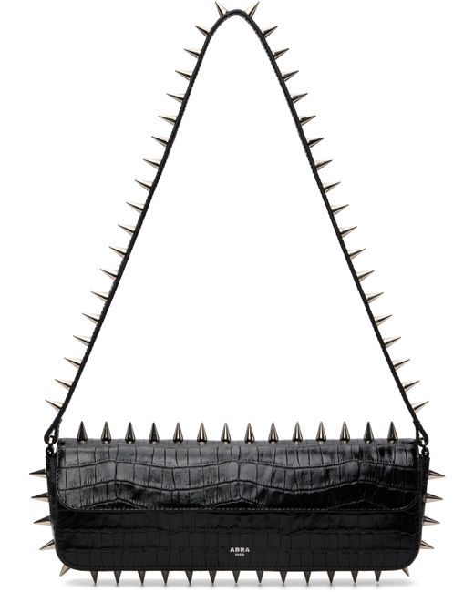 Abra Black Spike Baguette Bag