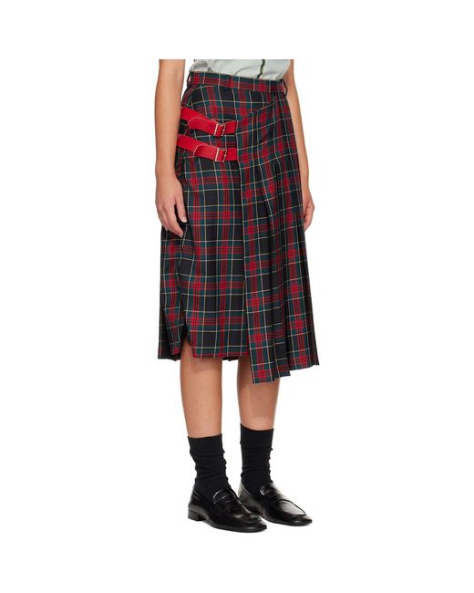 Undercover Black Up2F1603 Midi Skirt