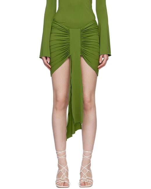 Kim Shui Green Ssense Exclusive Miniskirt