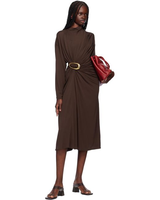 Bottega Veneta Black Burgundy Marella Thong Heeled Sandals