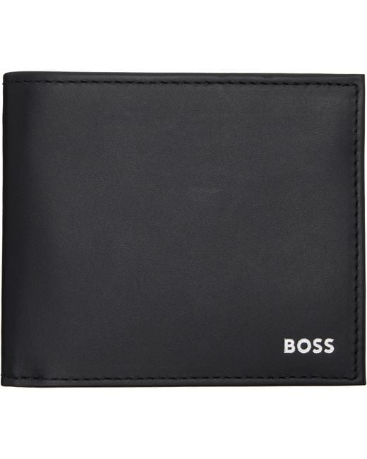 Boss Black Buffed Leather Wallet for men