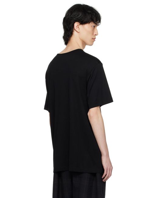 T-shirt noir en jersey côtelé Lemaire pour homme en coloris Black