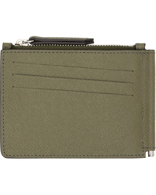 Maison Margiela Green Khaki Four Stitches Wallet for men