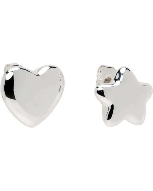 関税送料込み【Sandy Liang】シルバー Found ピアス Sandy Liang シルバー Found ピアス ブラック | Lyst