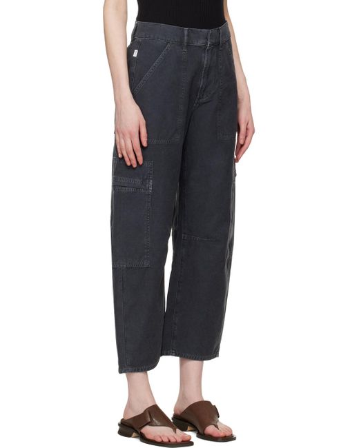 Citizens of Humanity Black Marcelle Low Slung Cargo Pants