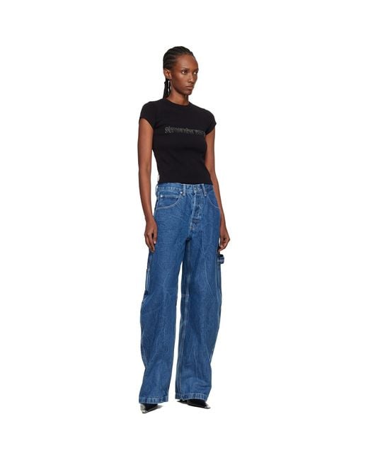 Alexander Wang Blue Pre-Styled Mid-Rise Oversized Jeans