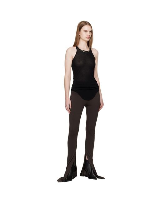 Rick Owens Black Temple Basic Rib Tank Top