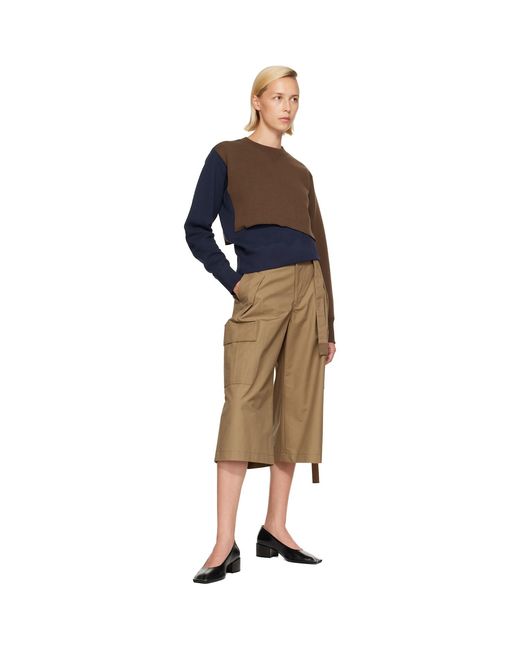 Sacai Brown Sponge Sweat Sweatshirt