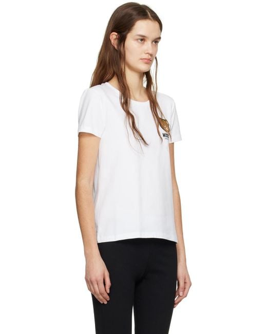 Moschino White Appliqué T-shirt