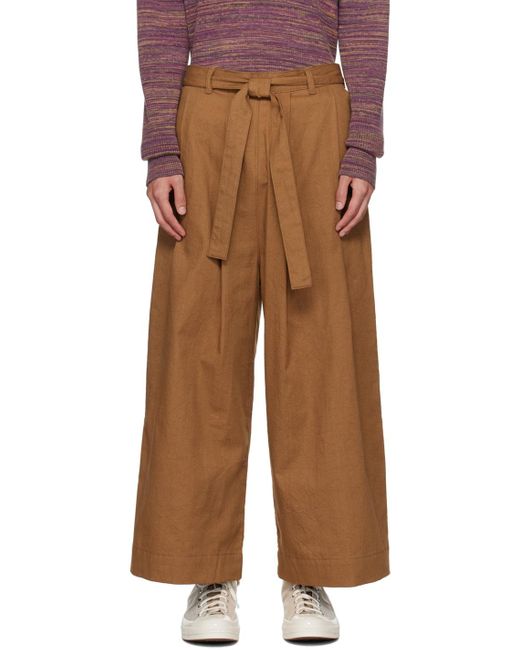 Naked & Famous Brown Nakedfamous Denim Ssense Exclusive Trousers for men