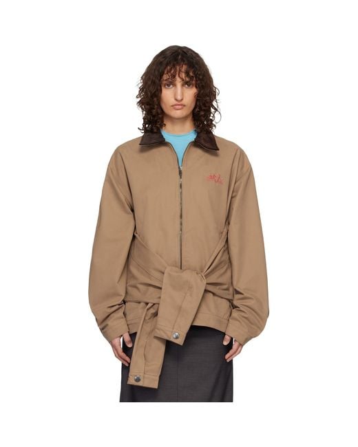 Charles Jeffrey Natural Tan Hug Jacket