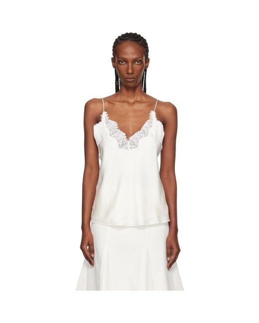 Rohe Black Off- Lace Silk Camisole