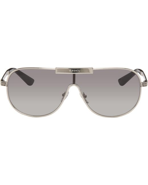 Versace Gray Greca Sunglasses
