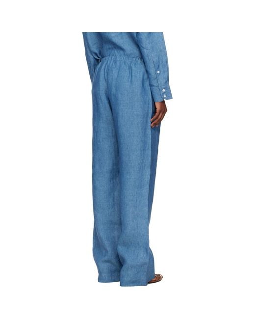 Rohe Blue Relaxed Fit Trousers