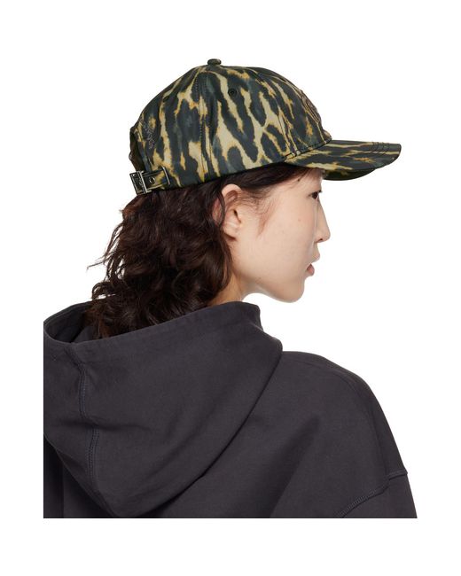 Ganni Black Printed Nylon Cap