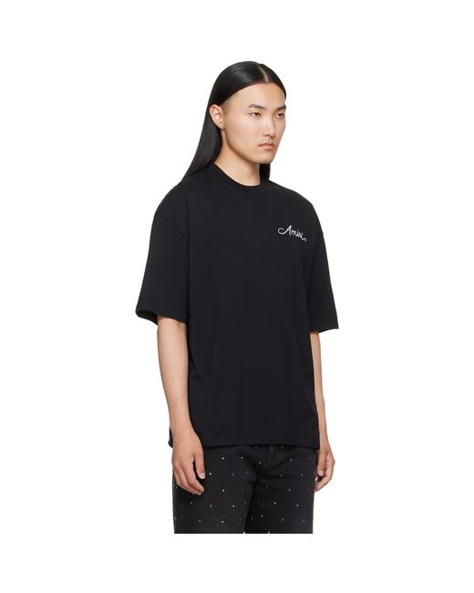 Amiri Black Ma Quad Checkerboard Oversized T-Shirt for men