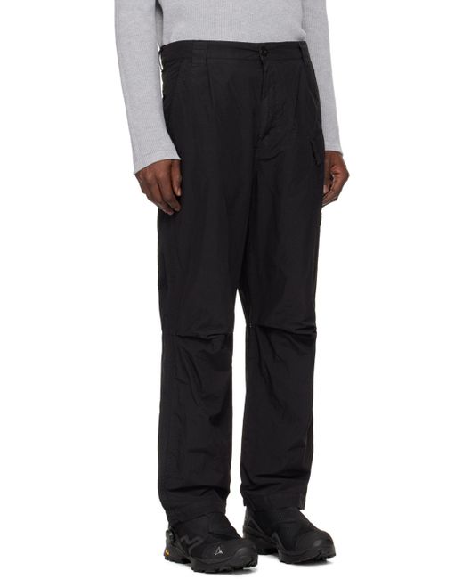 C P Company Black Lens Cargo Pants for men