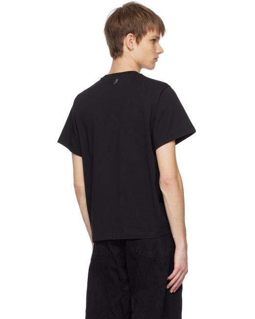 Mugler Black Appliqué T-shirt for men