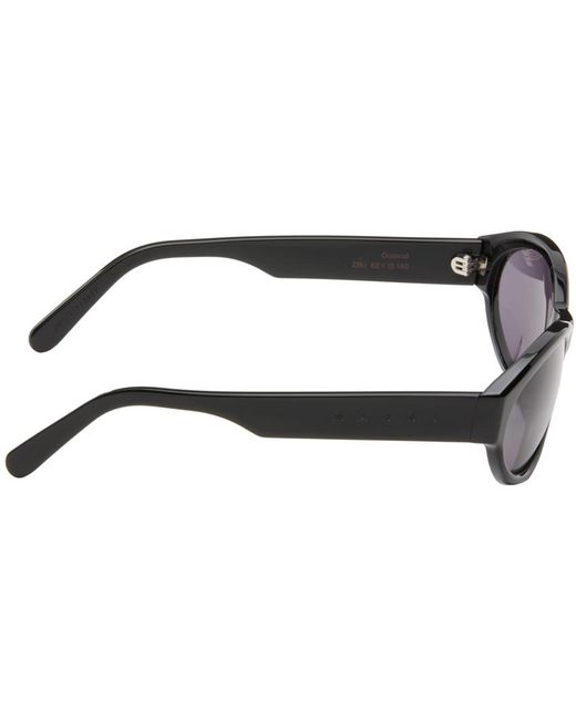 Marni Black Handcrafted Oval Acetate Sunglasses for men