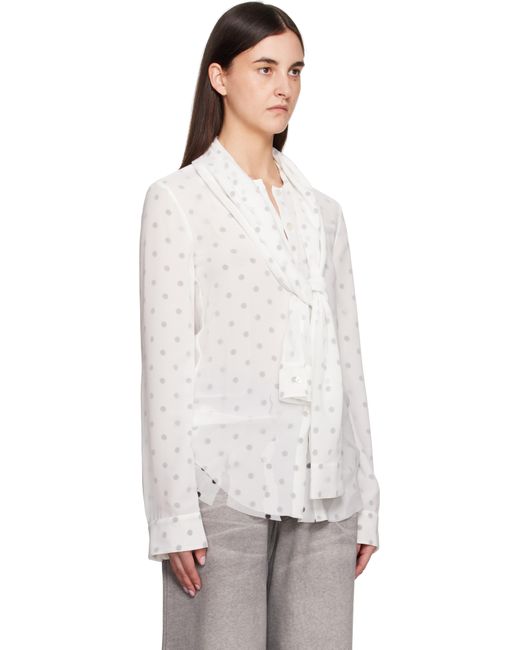 Acne ホワイト レイヤード ブラウス White