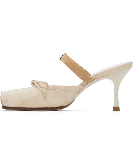 MM6 by Maison Margiela Black Off- Slipper Heels