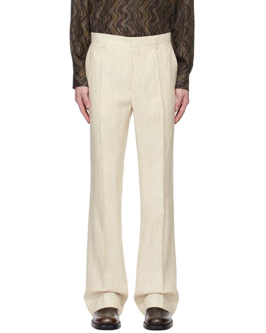 Dries Van Noten Multicolor Off-white Flared Trousers for men