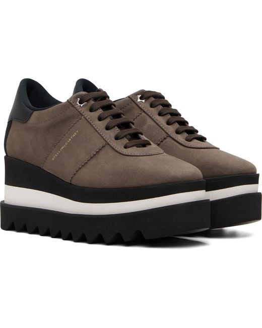 Stella McCartney Brown Taupe Sneak-Elyse Platform Sneakers