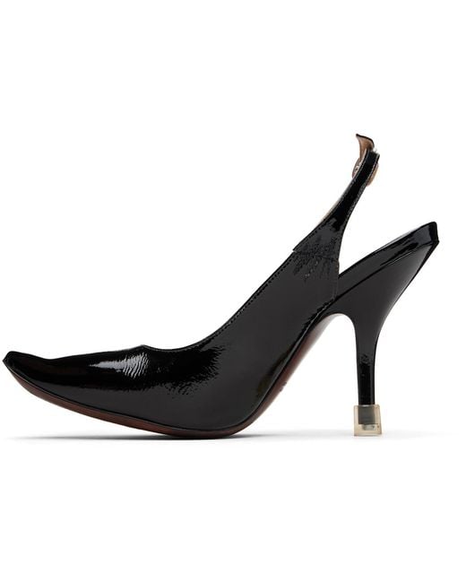 Maison Margiela Black Loved To Death Slingback Heels