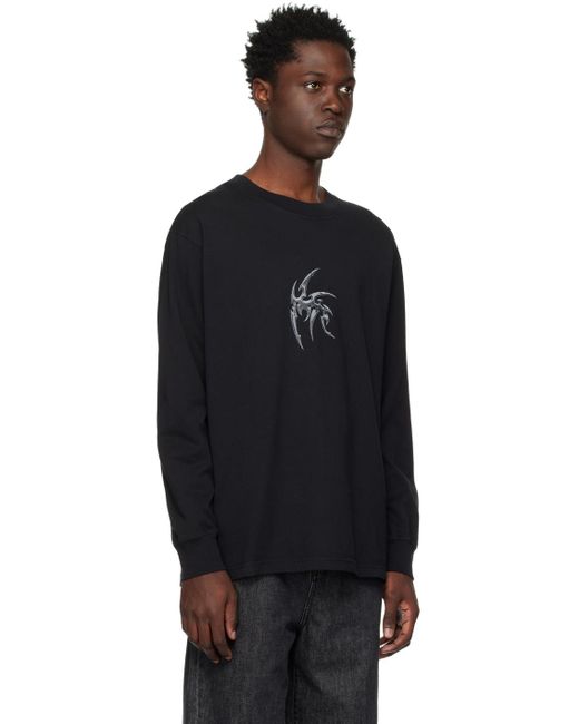 Han Kjobenhavn Black Artwork Long Sleeve T-shirt for men