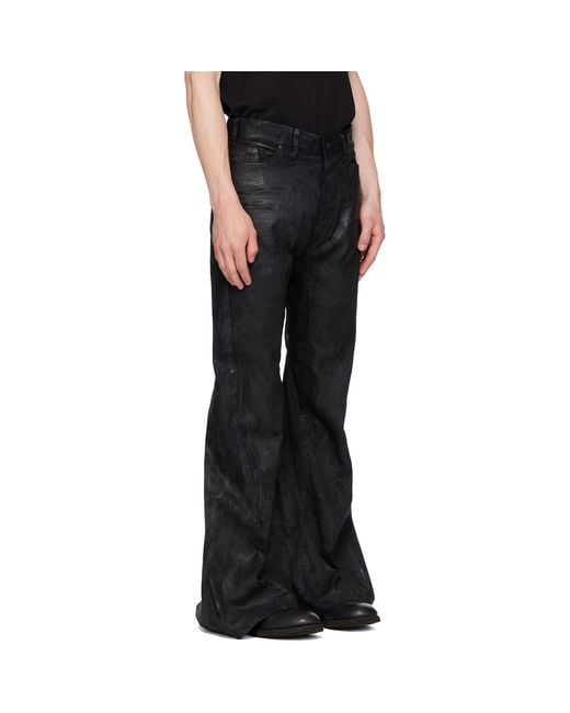 Julius Black Coated Jet Jeans for men