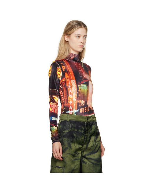 Jean Paul Gaultier Multicolor 'The Velvet Pigalle' Bodysuit