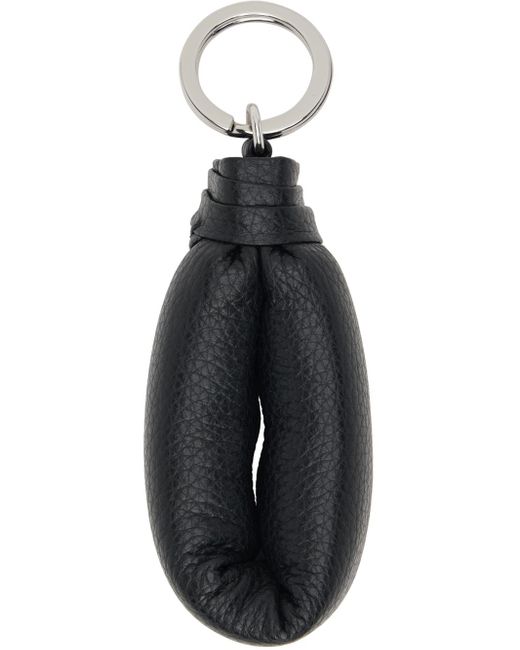 Lemaire Black Wadded Keychain for men