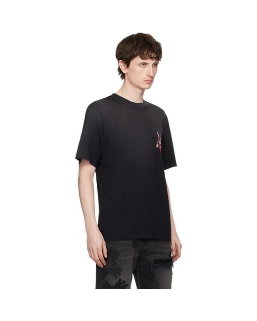Amiri Black Chateau Keys T-Shirt for men
