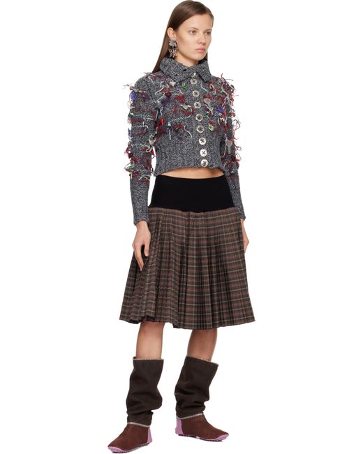 Chopova Lowena Black Barbed Bug Drop Earrings