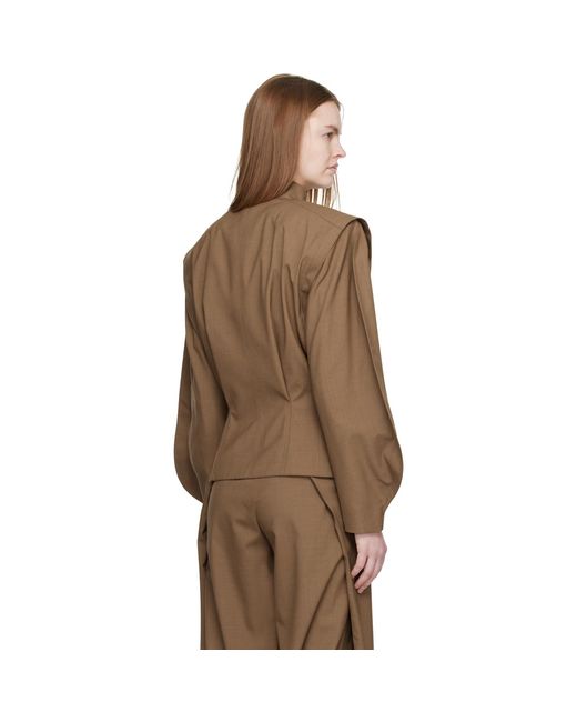 Mugler Brown Super Fine Mela Jacket